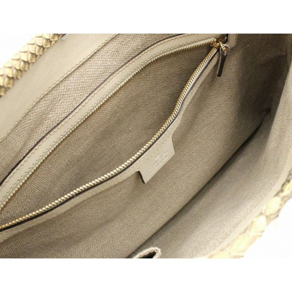 Gucci Python Shoulder Snake Jackie Leather Bag Gr… - image 5